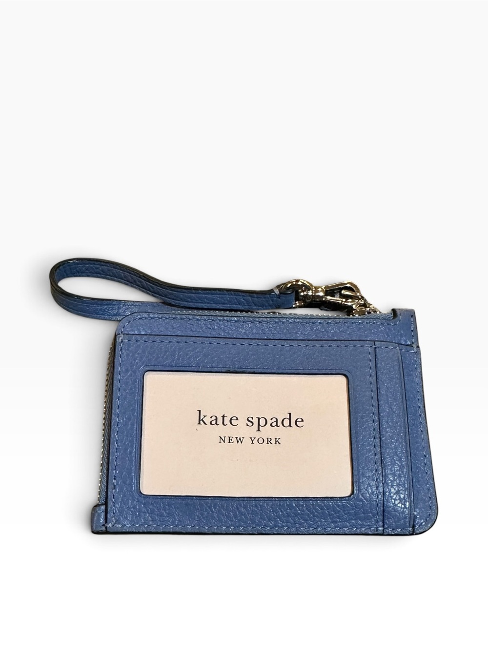 NWOT Kate Spade Leila Small Card Holder Wristlet Wallet Fresh Blue Periwinkle